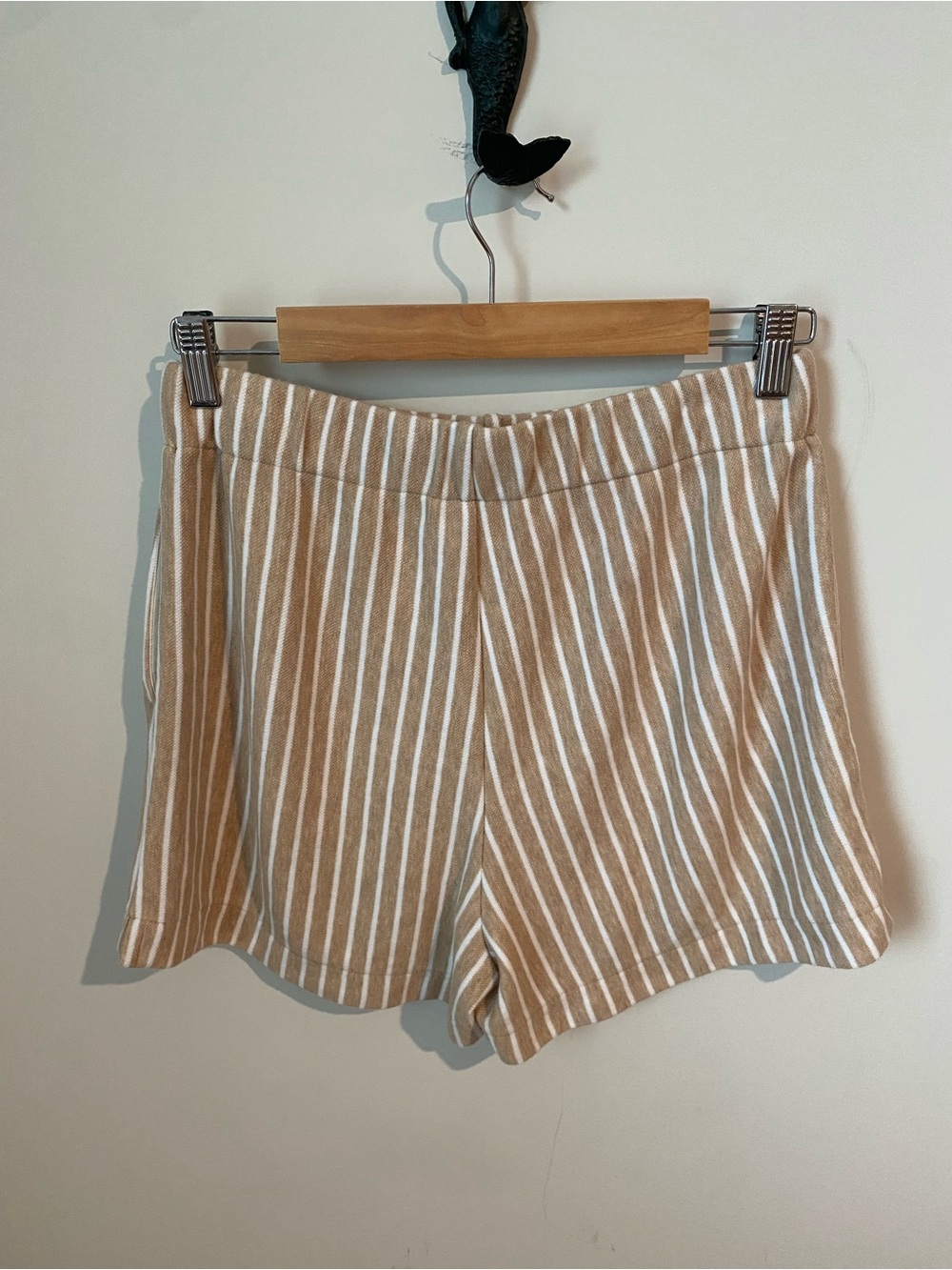 Tuckernuck Beige and White Striped Shorts